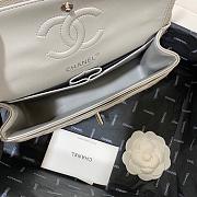 Chanel Flap Bag Grey Caviar Silver 23cm - 6