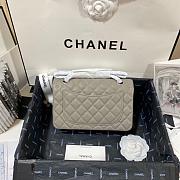 Chanel Flap Bag Grey Caviar Silver 23cm - 4