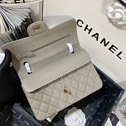 Chanel Flap Bag Grey Caviar Silver 23cm - 3