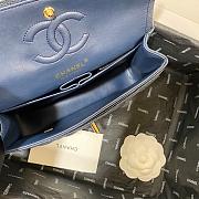 Chanel Flap Bag Navy Blue Caviar Gold 23cm - 6