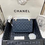 Chanel Flap Bag Navy Blue Caviar Gold 23cm - 4