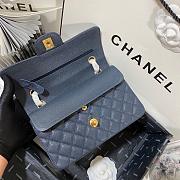 Chanel Flap Bag Navy Blue Caviar Gold 23cm - 3