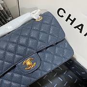 Chanel Flap Bag Navy Blue Caviar Gold 23cm - 2