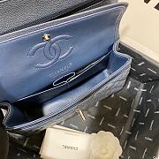 Chanel Flap Bag Navy Blue Caviar Silver 23cm - 6