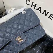 Chanel Flap Bag Navy Blue Caviar Silver 23cm - 2