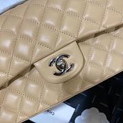 Chanel Flap Bag Beige Lambskin Silver 23cm - 5