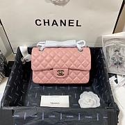 Chanel Flap Bag Light Pink Lambskin Silver 23cm - 1