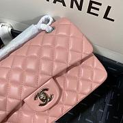Chanel Flap Bag Light Pink Lambskin Silver 23cm - 5
