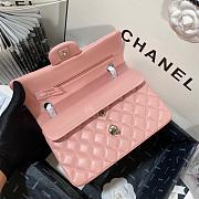 Chanel Flap Bag Light Pink Lambskin Silver 23cm - 4