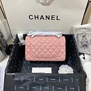 Chanel Flap Bag Light Pink Lambskin Silver 23cm - 2