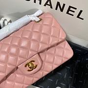 Chanel Flap Bag Light Pink Lambskin Gold 23cm - 5