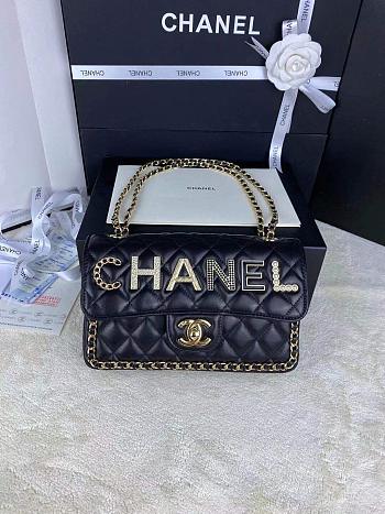 Chanel Flap Bag Black 23x14x7cm