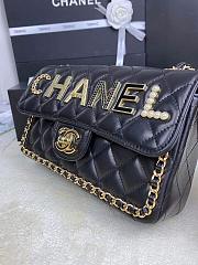 Chanel Flap Bag Black 23x14x7cm - 4
