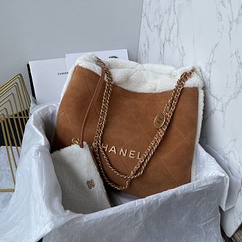 Chanel 22 Small Handbag Shearling 35x37x7cm