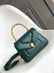 Bvlgari Serpenti Reverse Top Handle Green 20x14x10cm - 1