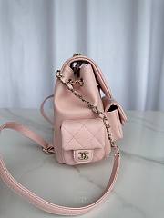 Chanel Small Backpack Caviar Light Pink Gold 19.5x18x10cm - 6