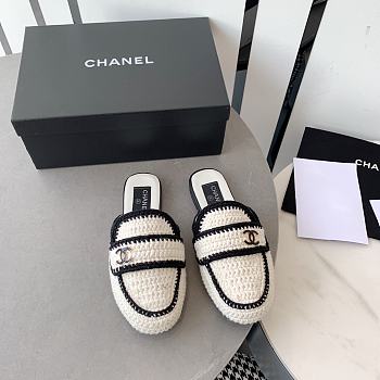 Chanel White Flats