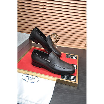 Prada Saffiano Leather Loafers Black