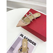 Valentino Rockstud Patent Leather Mule Nude - 3