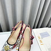 Dior J'adior Slingback Pumps Cotton White Multicolor 10cm - 2