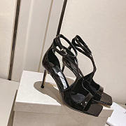 Jimmy Choo Azia 110 Patent Leather Sandals Black - 3
