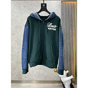 Louis Vuitton LV Hybrid Hoodie Denim Jacket Forest Green - 1