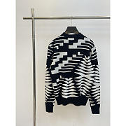 Louis Vuitton Sheepwool Pullover Sweater Black And White - 2