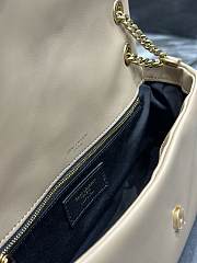 YSL Calypso Bag In Lambskin Beige 26x14x7xcm - 6