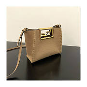 Fendi Beige Flannel Small Way Bag 20x9x17cm - 3