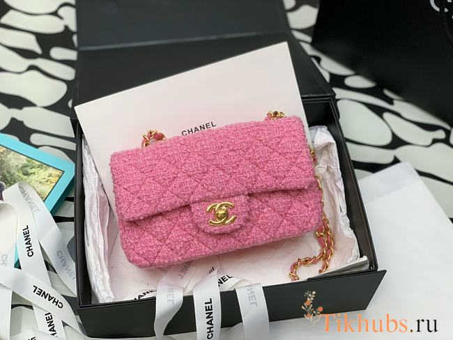 Chanel Small Flap Bag Pink 20cm - 1