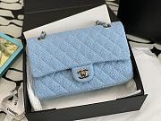 Chanel Medium Flap Bag Blue 25cm - 1