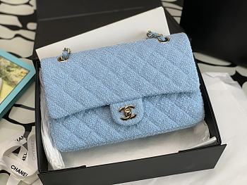 Chanel Medium Flap Bag Blue 25cm