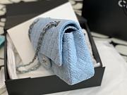 Chanel Medium Flap Bag Blue 25cm - 5