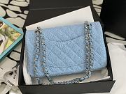 Chanel Medium Flap Bag Blue 25cm - 3