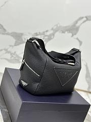 Prada Leather Bag With Shoulder Strap Black 26x23x11cm - 3