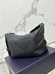 Prada Leather Bag With Shoulder Strap Black 26x23x11cm - 2