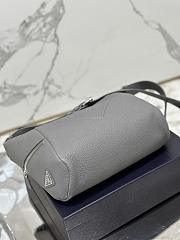 Prada Leather Bag With Shoulder Strap Grey 26x23x11cm - 6