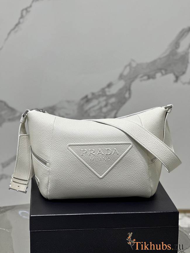 Prada Leather Bag With Shoulder Strap White 26x23x11cm - 1