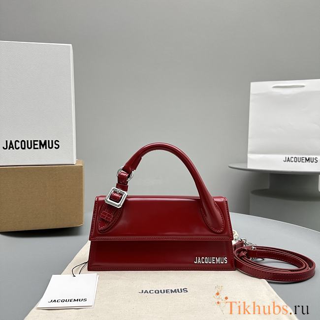 Jacquemus Le Chiquito Long Boucle Red 22x10.5cm - 1