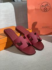 Hermes Oran Rose Magenta Slide - 1