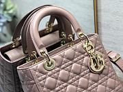 Dior Medium Lady Dior Rose Pink Gold 24cm - 5