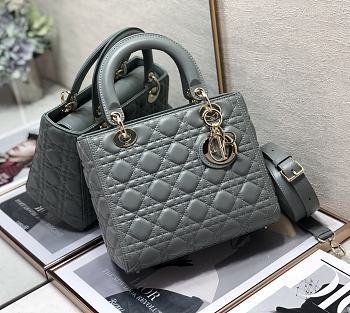 Dior Medium Lady Grey Gold 24cm