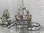 Dior Mini Lady D-lite White and Black Plan de Paris 17x7x15cm - 1