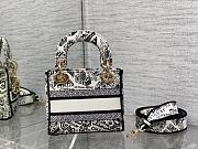 Dior Mini Lady D-lite White and Black Plan de Paris 17x7x15cm - 2