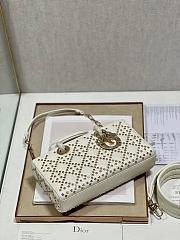 Dior Medium Lady D-joy Lucky Star White 26x6x14cm - 6