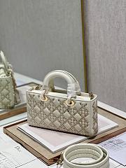 Dior Medium Lady D-joy Lucky Star White 26x6x14cm - 4