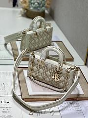 Dior Medium Lady D-joy Lucky Star White 26x6x14cm - 5