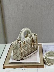 Dior Medium Lady D-joy Lucky Star White 26x6x14cm - 2