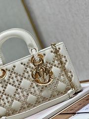 Dior Medium Lady D-joy Lucky Star White 26x6x14cm - 3