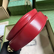 Gucci Interlocking G Mini Heart Shoulder Bag Red 20x17.5x6.5cm - 4